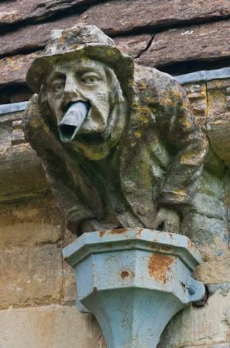 A grotesque carving