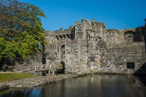 The castle moat and gatehouse
