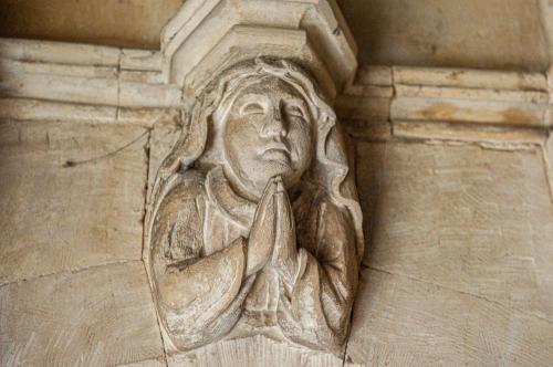 A medieval carved corbel