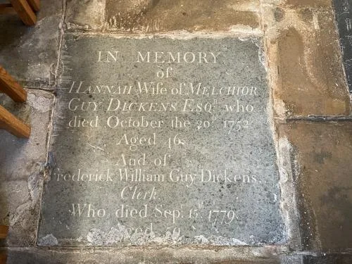 Hannah Dickens memorial, 1752