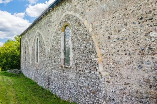 Blocked arches, north wall