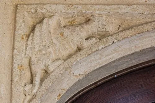 Carved dragon, south doorway