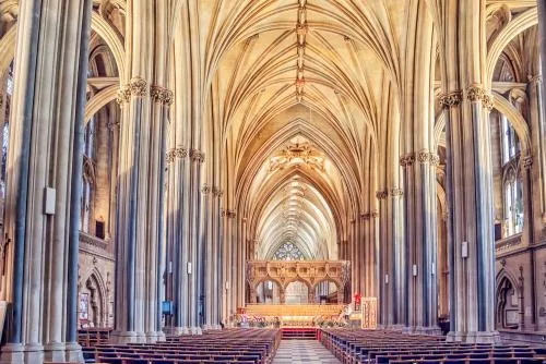 Looking down the nave