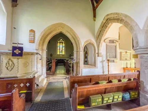 Looking east up the nave