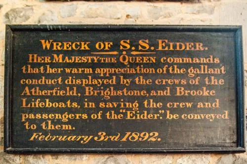 Brook lifeboat commemoration plaque