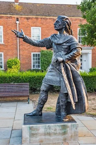 King Ethelbert statue from the side