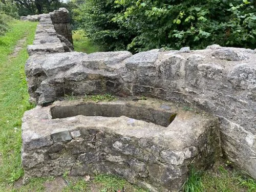 The castle foundation walls