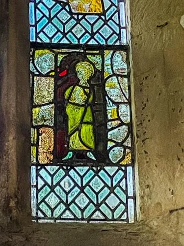 14th-century stained glass, north aisle