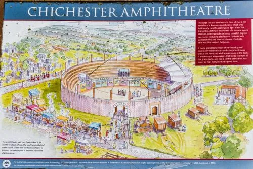 The amphitheatre in AD 100 - image (c) Chichester District Council