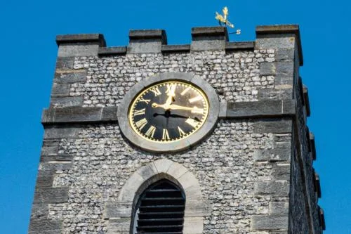 The west tower clock