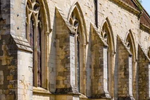 Buttresses, south facade