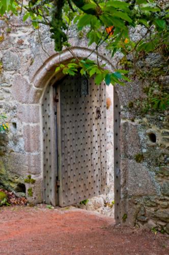 Rustic doorway in the garden