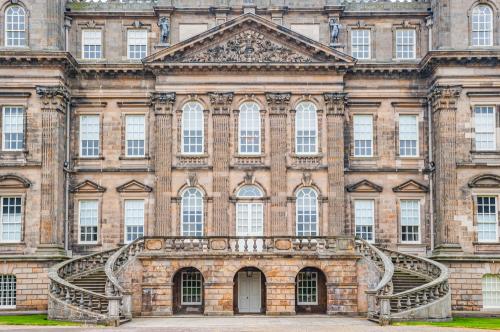 The neoclassical front facade