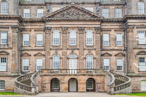 The neoclassical front facade