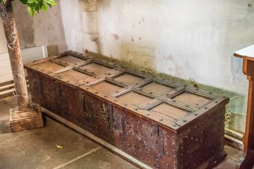 The ancient wooden chest