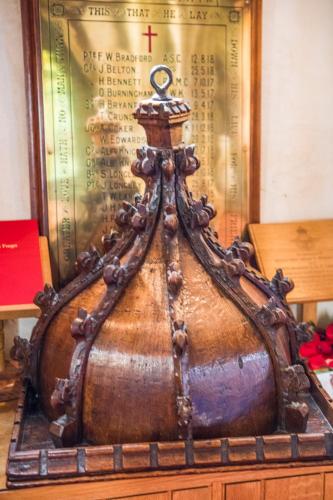 The 14th-century font cover