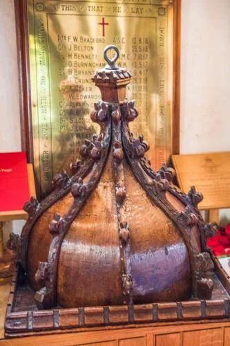 The 14th-century font cover