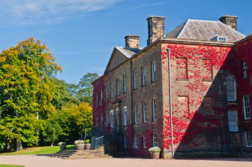 The front entrance of the house
