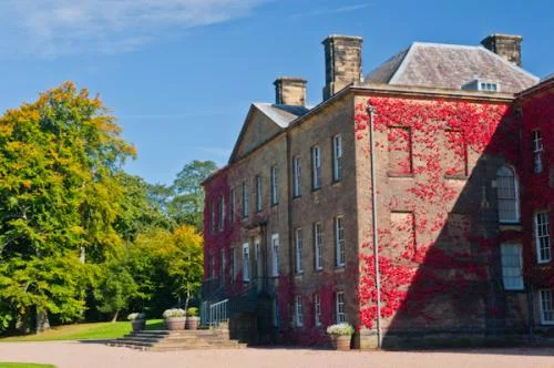 The front entrance of the house