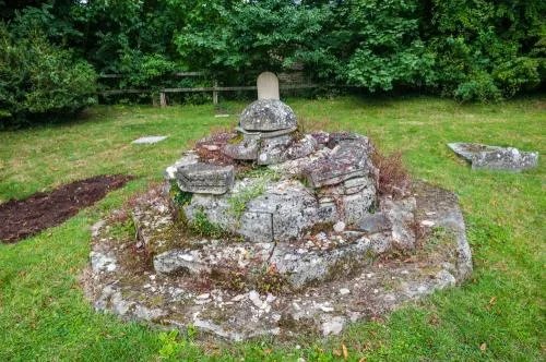 Medieval churchyard cross base