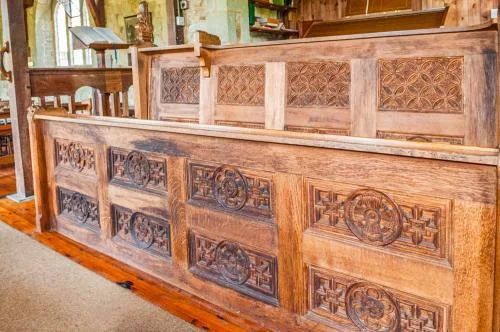Beautifully-carved choir stalls
