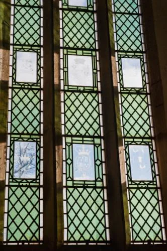 Engraved heraldic panels