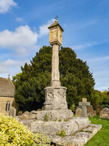 The medieval churchyard cross