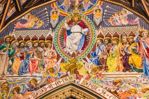 Last Judgement mural, chancel arch