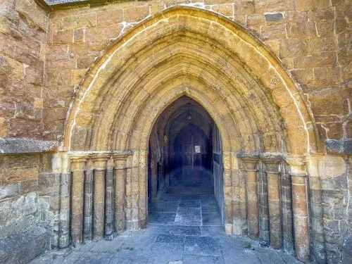 The 13th-century west doorway