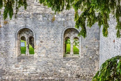 Medieval double lancet windows