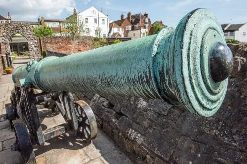 A cannon on the wall walk