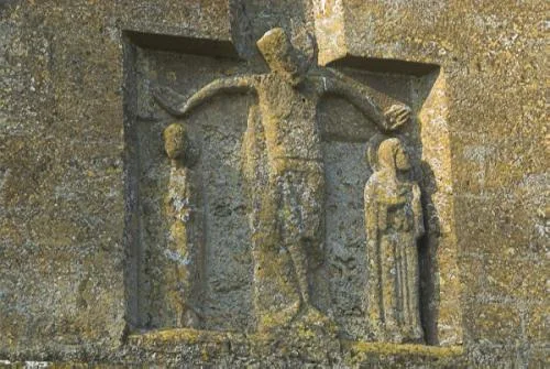 Saxon crucifix carving