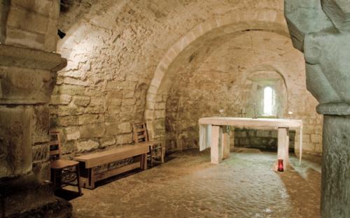 The ancient crypt of Lastingham church
