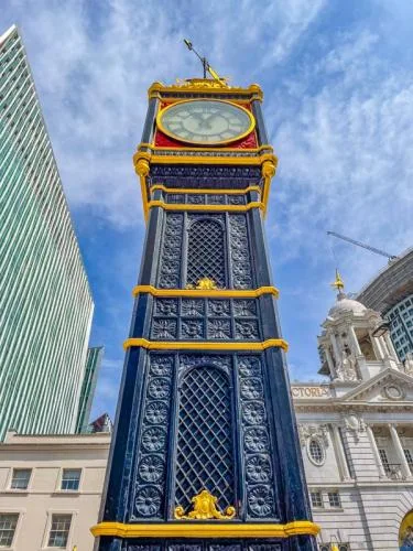 Looking up from the tower base