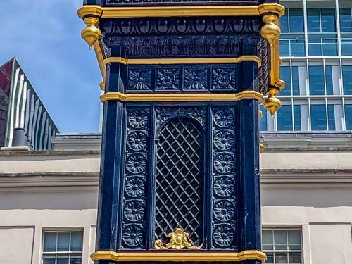 Detail of the restored cast-iron design