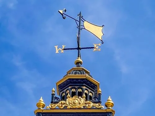 The dome and weathervane