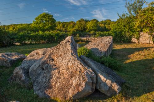 Looking roughly east along the collapsed stones
