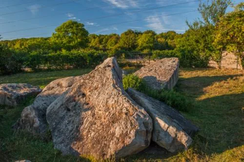 Looking roughly east along the collapsed stones