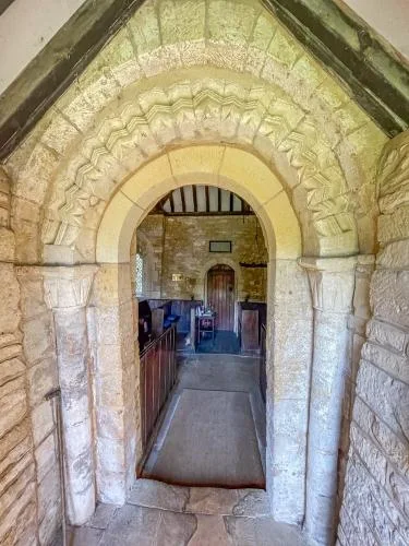 The 12th-century south doorway