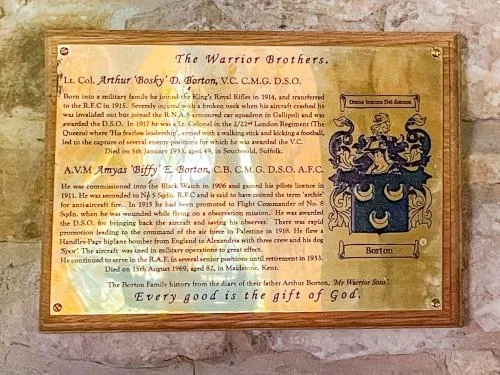 The Borton brothers plaque