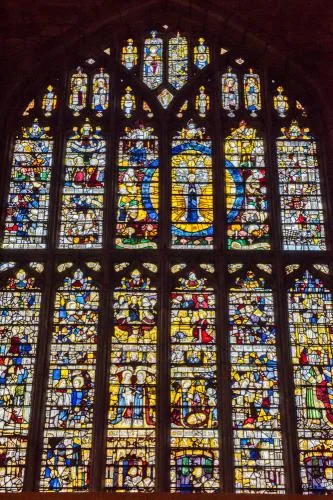 The Coronation of Mary window, given by Henry VII