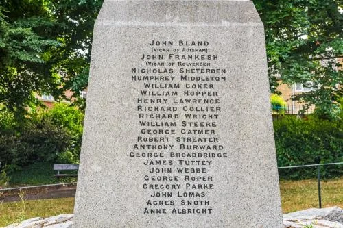 The first panel of martyrs