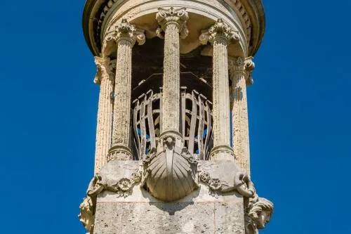 Note the model of the Mayflower's prow