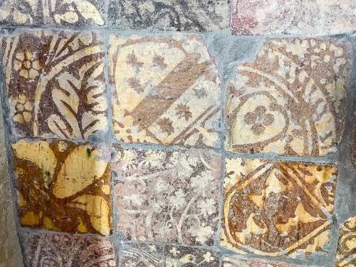 Medieval tiles in the chancel