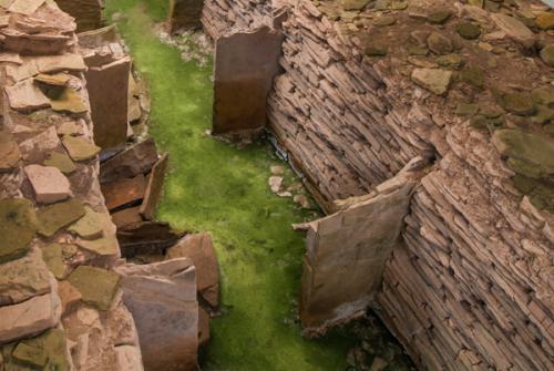 Inside Midhowe Chambered Cairn