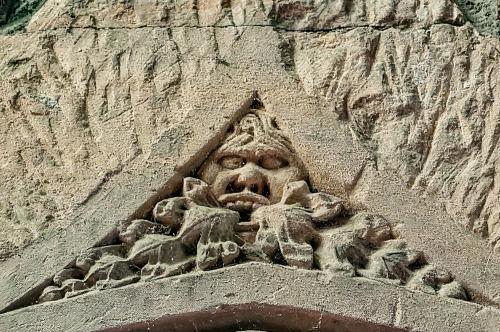 Green Man carving