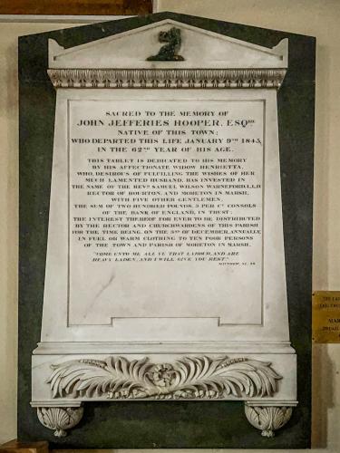 John Hooper memorial, 1845