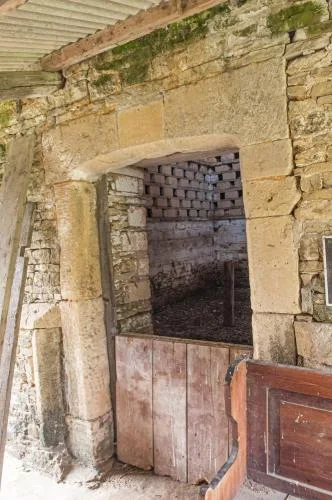 The Tudor-style doorway