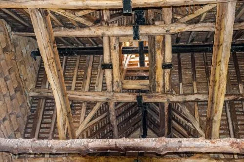 The dovecote interior