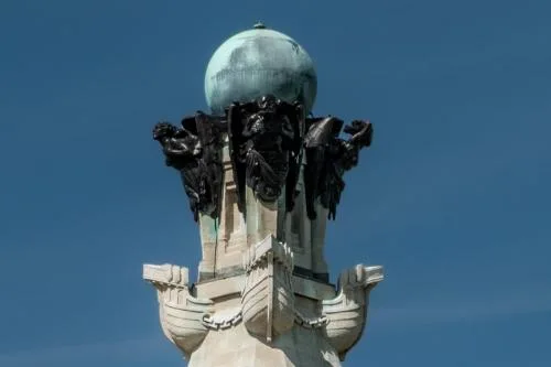 The obelisk and copper globe